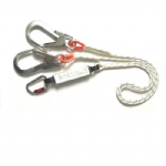 energy absorber double webbing lanyard